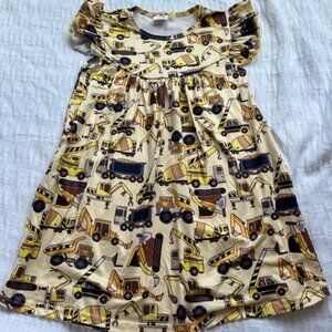Construction-Themed Kids Casual Dress